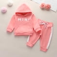thumbnail image 2 of VBTAPA Boys Girls 2 Piece Sweatsuits Letter Graphic Pullover Hoodie and Sweatpants Fashion Casual Tracksuit Set Birthday Outfits Pink 10 Years, 2 of 8