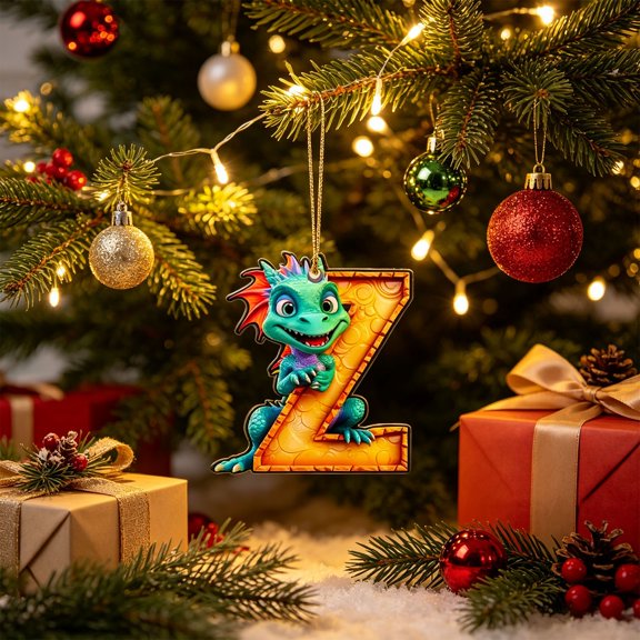 Cute Christmas Tree Decorations Flat Printed Acrylic Christmas Hanging Ornaments, Lovely Pet Pendant with Hanging Rope for Xmas Party, Scratchproof Colorfast Holiday Decor and Gift for Animal Lovers