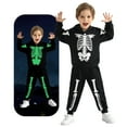 thumbnail image 5 of SILVERCELL Glow in The Dark Skeleton Boys Pajamas Sets Long Sleeve Hooded Hoodie + Pants Sets Halloween Costumes 2-6T, 5 of 9