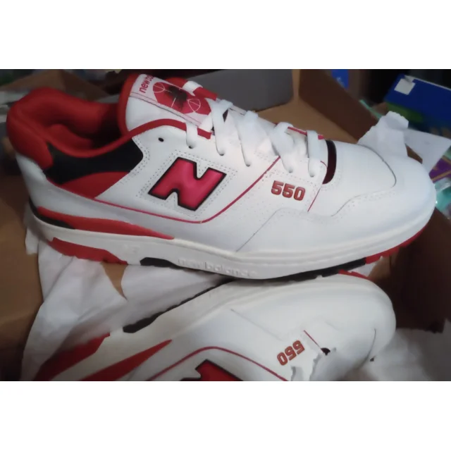New Balance 550 White Red Black | BB550SE1 | Mens Size 13 D | Brand New NB
