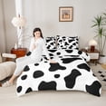 thumbnail image 4 of Castle Fairy Cow Print 3 Pieces Queen Comforter Set for Kids Children,Black White Ultra Soft Bedding Sets,Farmhouse Animal Bedding Comforter Set Breathable,Super Cozy Room Decor, 4 of 8