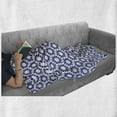 thumbnail image 5 of Mosaic Soft Flannel Fleece Blanket, Classic Moroccan Portuguese Style Hexagons Geometric Repetition, Cozy Plush for Indoor and Outdoor Use, 70" x 90", Indigo Dark Seafoam and White, by Ambesonne, 5 of 5
