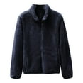 thumbnail image 5 of Hontri Women's Winter Zipper Wool Teddy Casual Coat Zipper Pocket Winter Warm Soft Jacket on Sales, Plus Size Coat for Women, 5 of 5