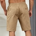 thumbnail image 4 of Horkkom Work Shorts for Men Summer Elastic Waist Drawstring Hiking Shorts Outdoor Gym Workout Shorts with Pockets S, 4 of 5
