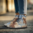 thumbnail image 2 of POLERO Brown Horse Blue Sky Walking Sneaker for Men Women PU Leather Basketball Shoe Athletic Running Cycling Flat Shoes Casual Hightop Travel Training Business Walking Hiking Sneakers, 2 of 7