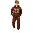 thumbnail image 5 of Boys Grils 67 Sweatsuits 2 Piece Cute Preppy Ice Cream Sweatshirt and Sweatpant Set Kids Clothing Set with Pockets, 5 of 5