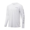 thumbnail image 2 of Huk Men's KC Pursuit Long Sleeve Sun Protecting Fishing Shirt, Caribbean Missile-White, Large, 2 of 5