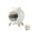 White, variant on Hamster Hideout, Tiny House Hideout and Habitat, Space Elf Hiding Nest, Durable Hamster Bed with Round Thick Plush Pads, for Mice, Gerbils,Hamsters to Play, Sleep and Rest.
