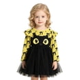 thumbnail image 2 of Toddler Girl Dress Long Sleeve Cartoon Mesh Layer Fashion Beautiful Pretty Mesh Tulle for Halloween Dress Set, 2 of 5