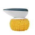 thumbnail image 4 of Kitchen Cleaning Tools Pan Scourer Brush Dish Washing Brush Cookware Scrubber Kitchen Cleaning Scrubbing Tool Blue yellow 1pcs, 4 of 9