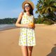 thumbnail image 3 of Fotbe Yellow Lemon Leaves Vestido de Verano sin Mangas para Mujer – Vestido Midi Línea A, Estilo Camiseta Floral, Vestido Playero Casual y Fluido, 3 of 7