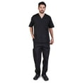 Natural Uniforms Men Scrub Set, Men Medical Uniforms 102 (Black, XXX ...