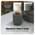 thumbnail image 4 of LeisureMod Modern Side Table Round Fiberstone Top Accent End Table for Home, Outdoor Patio, Living Room Sofa, Weather-Resistant, Eden Series in Grey, 4 of 11