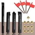 thumbnail image 1 of Lathe Boring Bar Turning Tool Holder Set Carbide Inserts Power Tool Accessories, 1 of 6