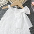 thumbnail image 4 of MEZZALL Girls Summer Dresses White Lace Sleeveless Dress With Bow Tie Casual Outfit For Toddler Kids Age 3 8 Versatile, 4 of 9