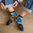 thumbnail image 3 of Pofeuu Starry Night Sunflower Field Print 30cm Socks, Adult Running Hiking Socks for Youth and Adult, 3 of 7