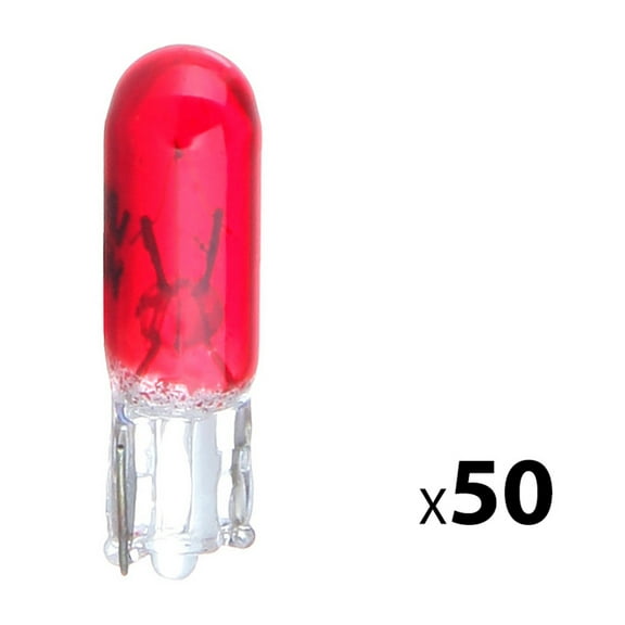 SCITOO 50x 17, 18, 27, 37, 58, 70, 73, 74, 79, 85, 86, 206, 207, 286, 306, 307, 308, 406, 407 2721 Instrument Cluster Dash Panel Lights T5 Red Halogen Lights Bulbs