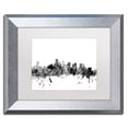 thumbnail image 2 of Trademark Fine Art "Boston MA Skyline B&W" Canvas Art by Michael Tompsett, White Matte, Silver Frame, 2 of 4