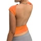 thumbnail image 4 of Sunloudy, blusas cortas para mujer, suéter de moda de Color sólido de manga corta para mujer, camiseta reversible en la parte delantera y trasera, rojo/azul Sunloudy  moda, 4 of 10