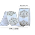 thumbnail image 3 of Snowflake Glitter Satin Wired Ribbon,Christmas Ribbons for Crafting,1.5 Inch X 10Yards Christmas Ribbon for Gift Wrapping Christmas Sewing Diy Crafts Supplies, 3 of 6