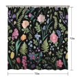 thumbnail image 5 of Watercolor Wildflower and Peony Bloom Shower Curtain – Artistic Botanical Design Brings Rustic Charm to Farmhouse Bathrooms, 5 of 5