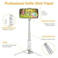 thumbnail image 2 of Q12 Selfie Stick Tripod, ABS+ Aluminium Alloy Wireless Selfie Rod With Phone Holder For Travel Vlog Photo Video Taking, 2 of 9