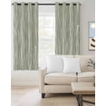 thumbnail image 2 of Green Waves Stripes Blackout Curtains for Bedroom/Living Room, Thermal Insulated Kitchen Curtains, Vintage Minimalist Lines Texture Grommet Darkening Window Treatment Drapes 27.5"x39"x2, 2 of 8