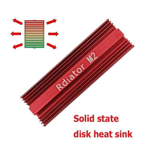 Disco duro de estado sólido NVME Disipador de calor Disco duro Radiador de aluminio (Rojo)