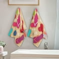 thumbnail image 4 of Colorful Flip Flops Hand Towels 2 PCS, Summer Beach Kitchen Towel Ultra Soft and Highly Absorbent,Decorative Fingertip Face Towel for Bathroom Hotel, 28.3"x14.4", 4 of 5
