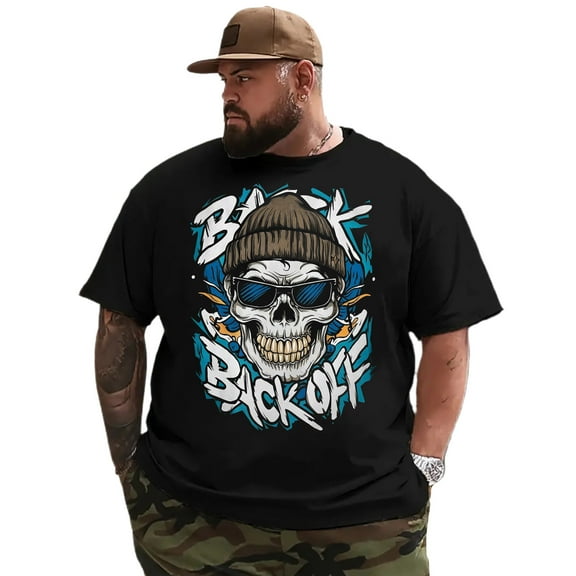 Men T Shirt for Big & Tall Man Graphic Short Sleeve Plus Size Oversized Tee Tshirts 4XL T0 5DLS 009