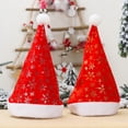 thumbnail image 2 of Sombrero de Navidad Gorras de Navidad Decoración de fiesta Adorno de árbol Amigable Anti-decoloración Sombreros de Papá Noel Tocado lavable Kits de decoración para fiestas Flor de nieve dorada Advancent HA069655-02, 2 of 6