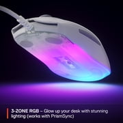 SteelSeries Rival 3 Gen 2 Gaming Mouse - Optical, Corded Electric - White