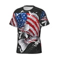 thumbnail image 5 of Vsdgher Largemouth Bass Fish in USA Print Men's Dry Fit Mesh Athletic Shirts Moisture Wicking Tennis T-Shirt Tops, 5 of 9
