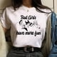 thumbnail image 4 of Camiseta de dibujos animados de Disney para mujer, ropa informal de manga corta, transpirable, con estampado de villanos y reina, para verano, 4 of 5