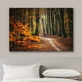 thumbnail image 3 of wall26 Canvas Print Wall Art Autumn Fall Orange Leaf Forest Tree Trail Nature Wilderness Photography Realism Earth Scenery Rustic Scenic Landscape Colorful for Living Room, Bedroom, Office - 32", 3 of 5