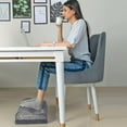 thumbnail image 3 of CARTIZMA Ergonomic Under Desk Footrest Memory Foam footrest- Soft Velvet - Gray, 3 of 9