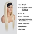 thumbnail image 2 of STUDIOCUT BY PROS Headband Wig 28 Inch Straight Quick Wrap Headband Wig Long Straight Wigs for Black Women High Heat Resistant Synthetic Wigs HBW003 (613-LIGHTBLONDE), 2 of 7