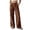 Coffee, variant on Wide Leg Pants for Women Cotton Linen Casual Flowy Palazzo Pants High Waisted Button Down Dressy Pants with Pockets, White, Size XL