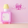 thumbnail image 3 of Girly Wall Decals for Girls Bedroom - Girls Rock on White Background Girl DIY & Creativity Boy Girl Bedroom Wall Sticker - Size: 30 In x 15 In, 3 of 5