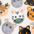thumbnail image 4 of Efavormart Set of 25 Assorted Animal Print Appetizer Dessert Paper Plates, 7" Round Jungle Theme Eco-Friendly Baby Shower Party Plates - 300GSM, 4 of 11