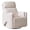 White, variant on Oversized Swivel Rocker Recliner with Massage and Heat, Beige
