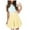 Yellow, variant on IROINNID Women's Sleeveless Fit&Flare Dress Round Neckline Lace Splice Mini Dress Ladies Summer Dresses Strapless Cap Contrast Color Dress
