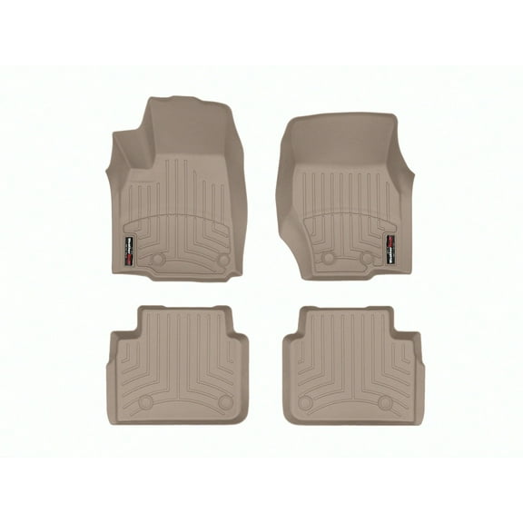 WeatherTech Custom Fit FloorLiners compatible with 2022-2024 Jeep Grand Cherokee L - 1st & 2nd Row (2-pc. Rear Liner), Tan