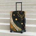 thumbnail image 4 of Cauagu Abstract Gold Floral Galaxy Print Travel Luggage Cover,Travel Dust-proof Suitcase Cover Softside Suitcase Protector for 18-32inch,Not Included Suitcase, 4 of 8
