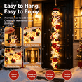 thumbnail image 2 of Glowing Christmas Door Hanger, Pre-lit Christmas Snowman with Warm LED Lights, Holiday Hanging Decor for Front Door Porch Indoor Outdoor, Easy to Hang by MPOISVA, 2 of 7
