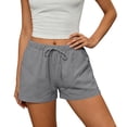 thumbnail image 2 of DeHolifer Womens Sweat Shorts Summer Workout Running Casual Soft High Waist Drawstring Lounge Shorts with Pockets Gray L, 2 of 5
