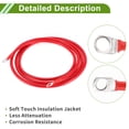 thumbnail image 6 of Unique Bargains 1 Pc 6 AWG Gauge 7FT Copper Battery Inverter Cable 3/8" Lug 5/16" Lug Red, 6 of 7