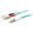 Copper, variant on 3 m. Laser Optimized Multi-Mode Fiber Duplex Aqua Patch Cable