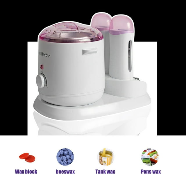 Interrupteurs de Commande Séparés, Retrait Pratique, Chauffe-Cire 3 en 1 de 180 W, Température Réglable, Épilation Haute Efficacité, Matériau ABS