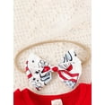 thumbnail image 3 of Bagilaanoe Baby Girls Independence Day Outfits 0-18M 4th of July Romper Dress Infant Star Fly Sleeve Bodysuits + Headband Clothes, 3 of 8